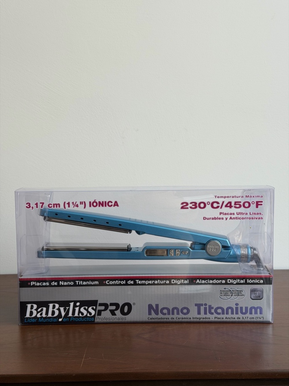 BaByliss Metallic Blue Nano Titanium Hair Straightener Flat Iron
